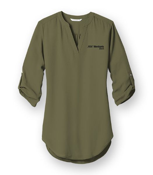 Picture of LW701 - Ladies' 3/4 Sleeve Tunic Blouse