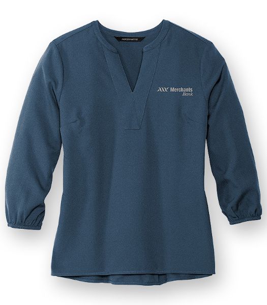 Picture of MM2011 - Ladies Crepe 3/4 Sleeve Blouse