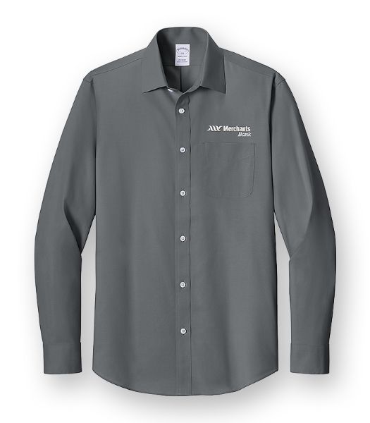 Picture of BB18012 - Brooks Brothers® Wrinkle-Free Stretch Pinpoint Spread Collar Shirt
